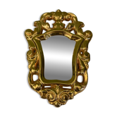 Lembo François | Miroir céramique dorée | MCM | Rocaille