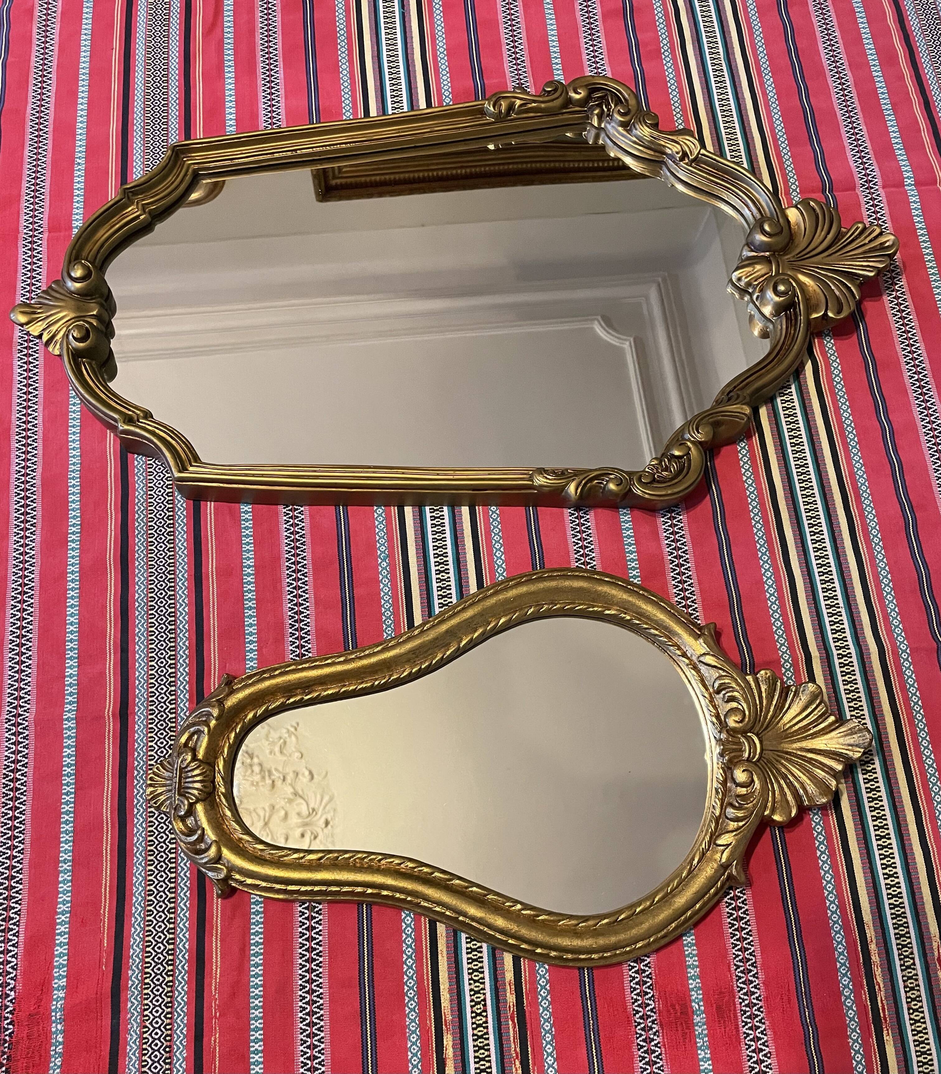 Mirror golden shell Louis XV 1960