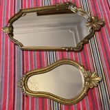 Mirror golden shell Louis XV 1960