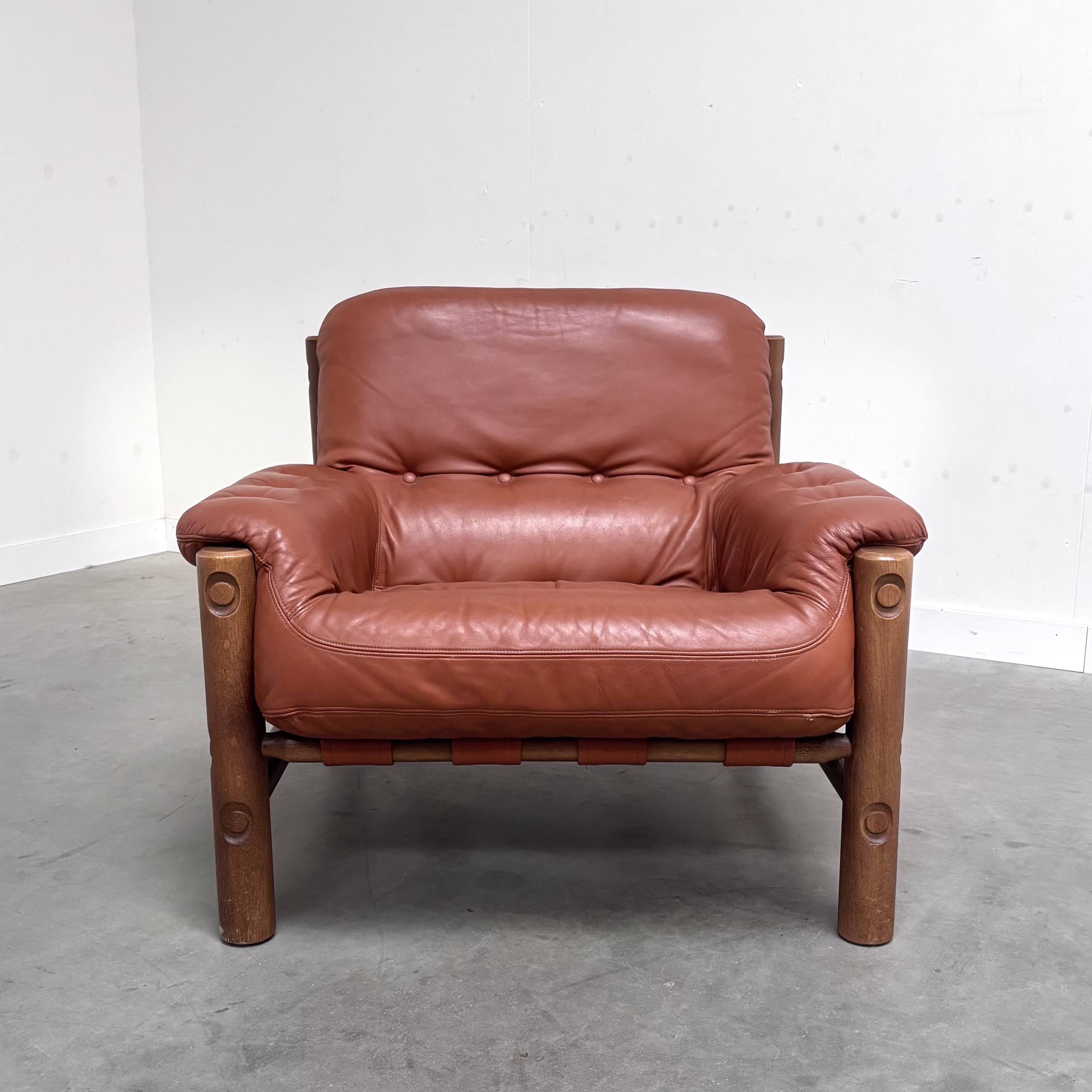 Vintage brutalist, Brazilian style lounge chair, 1960s