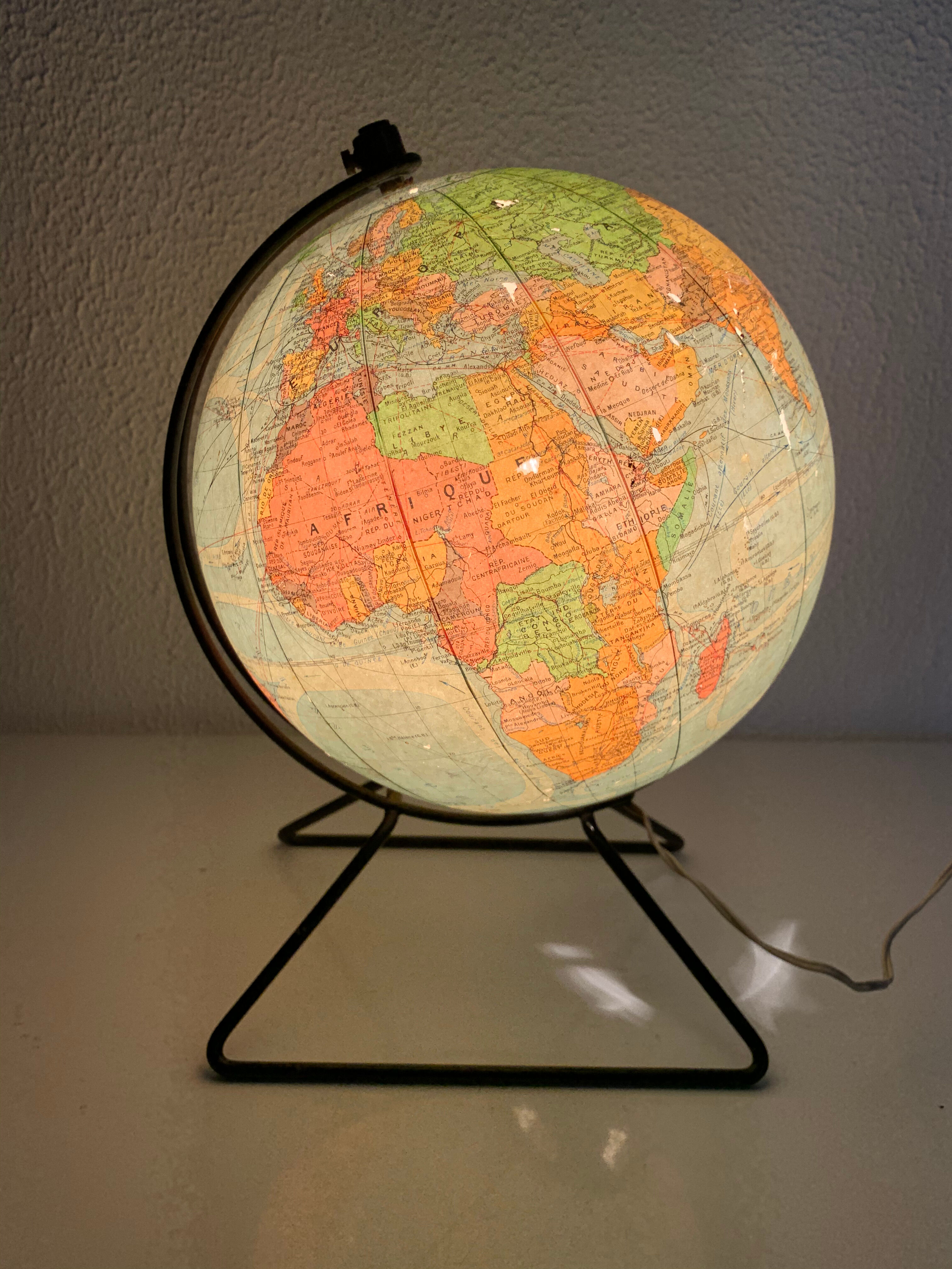 Vintage Globe 1960 Perrina glass - 30 cm