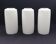 Mid Century Modern White Glass Light Shade Set of 3 Long Stripes