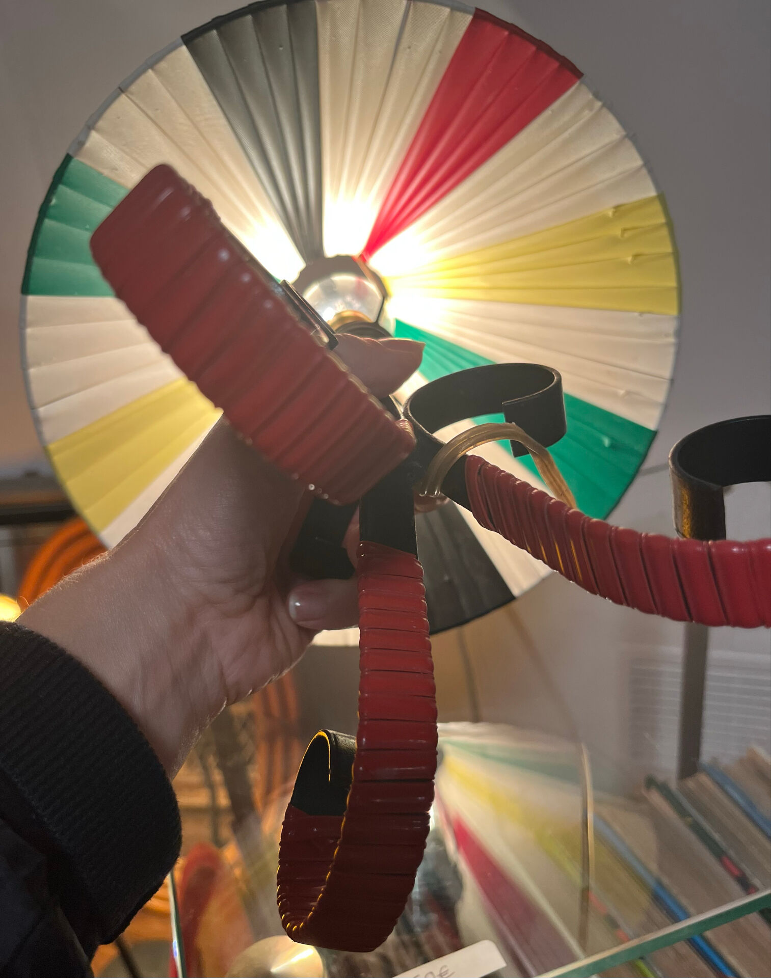 Lampe scoubidou années 50