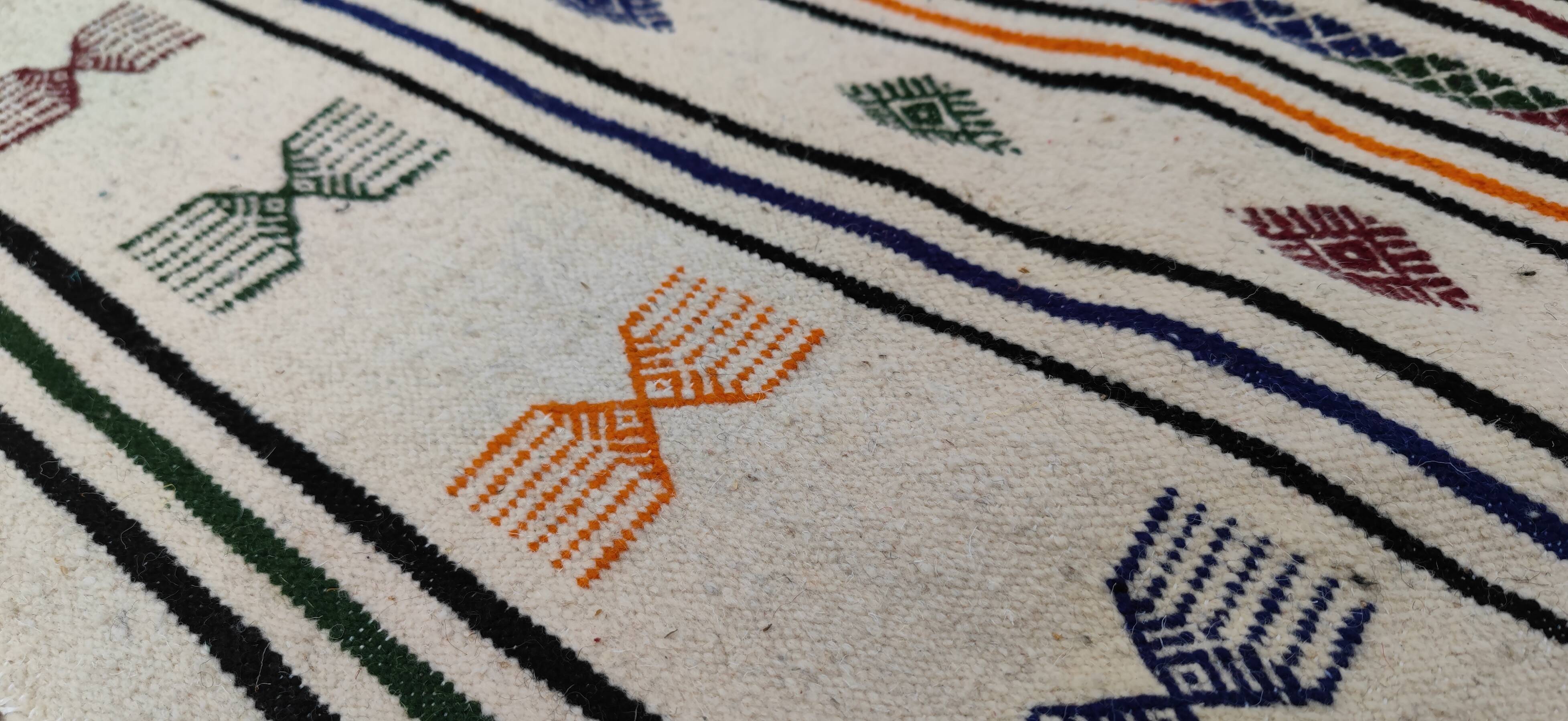 Handmade rug with Berber patterns