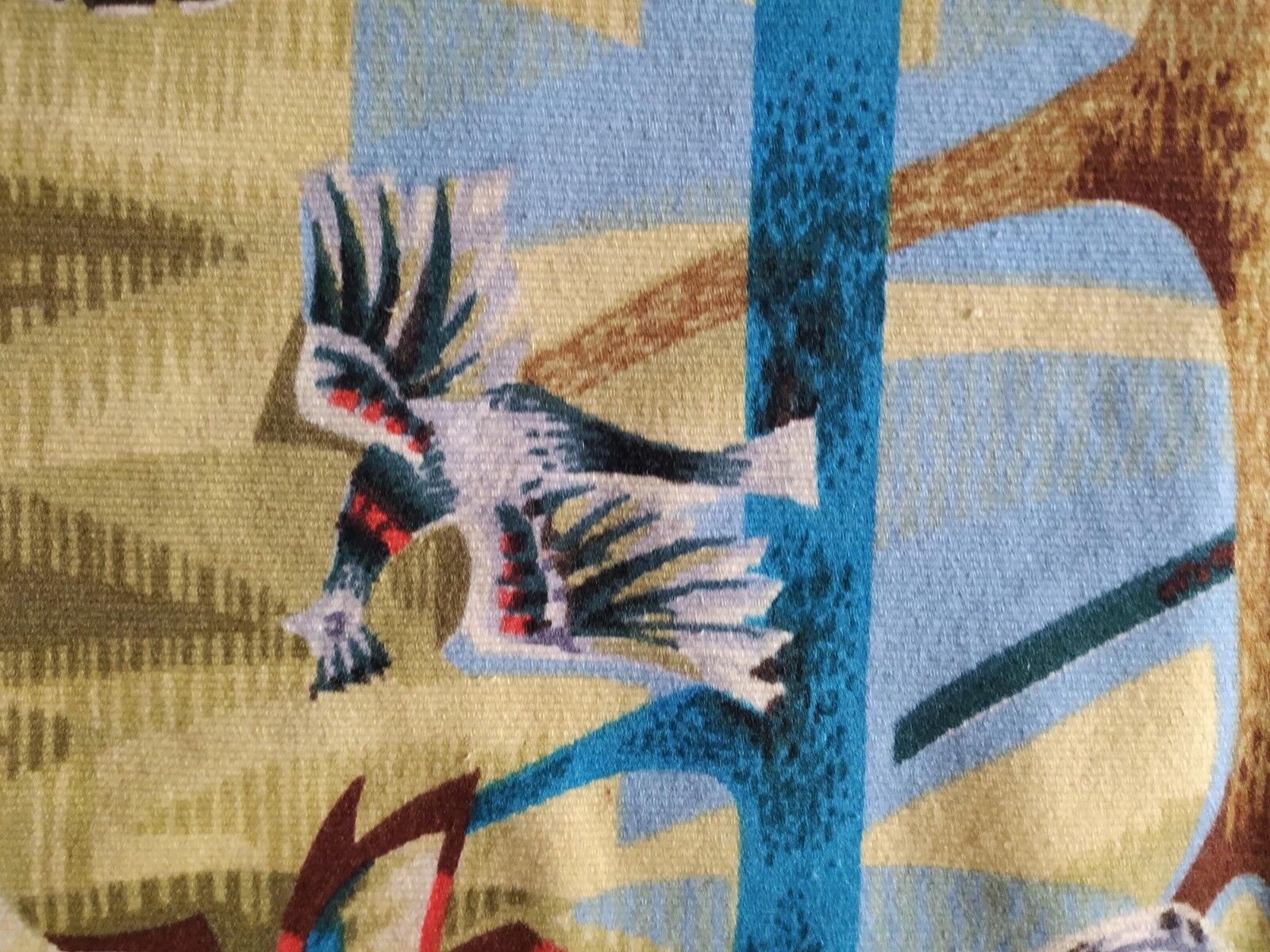 Silkscreened tapestry "The Forest" by Robert Debiève