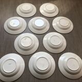 Assiettes creuses sarreguemines carreaux jaunes
