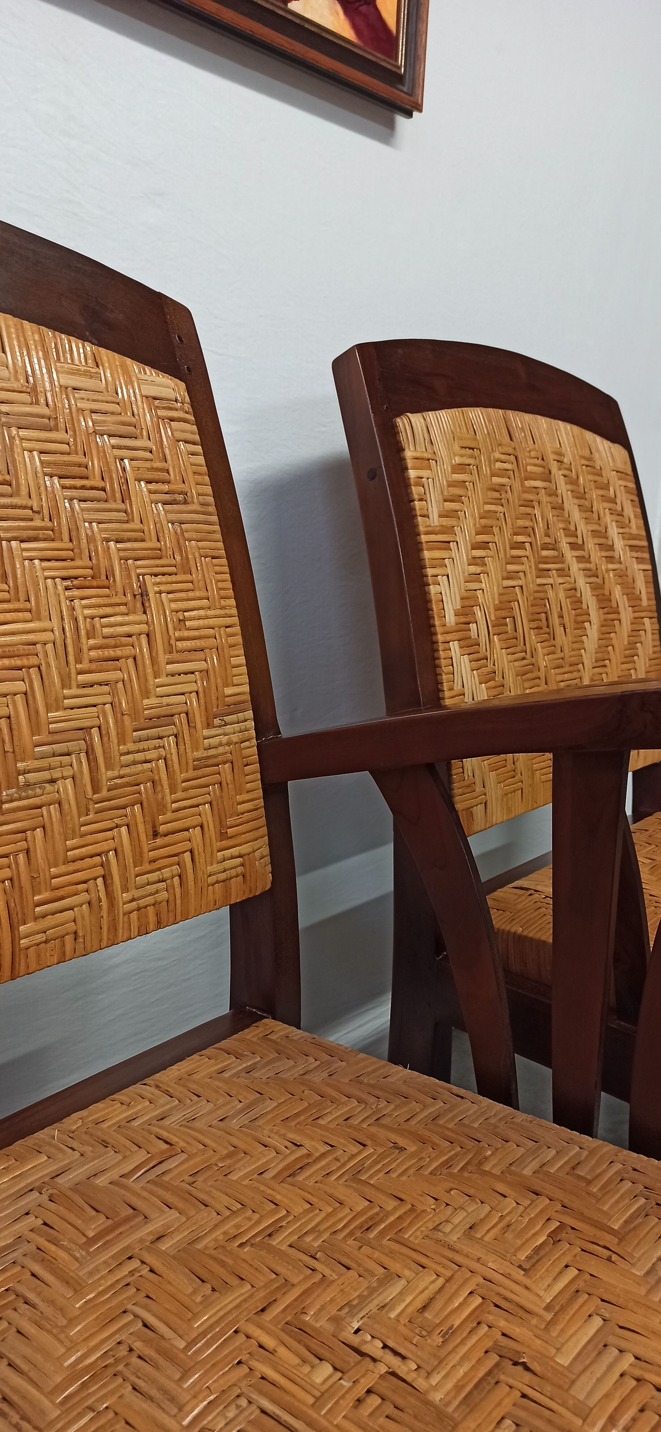 Pair of colonial style armchairs