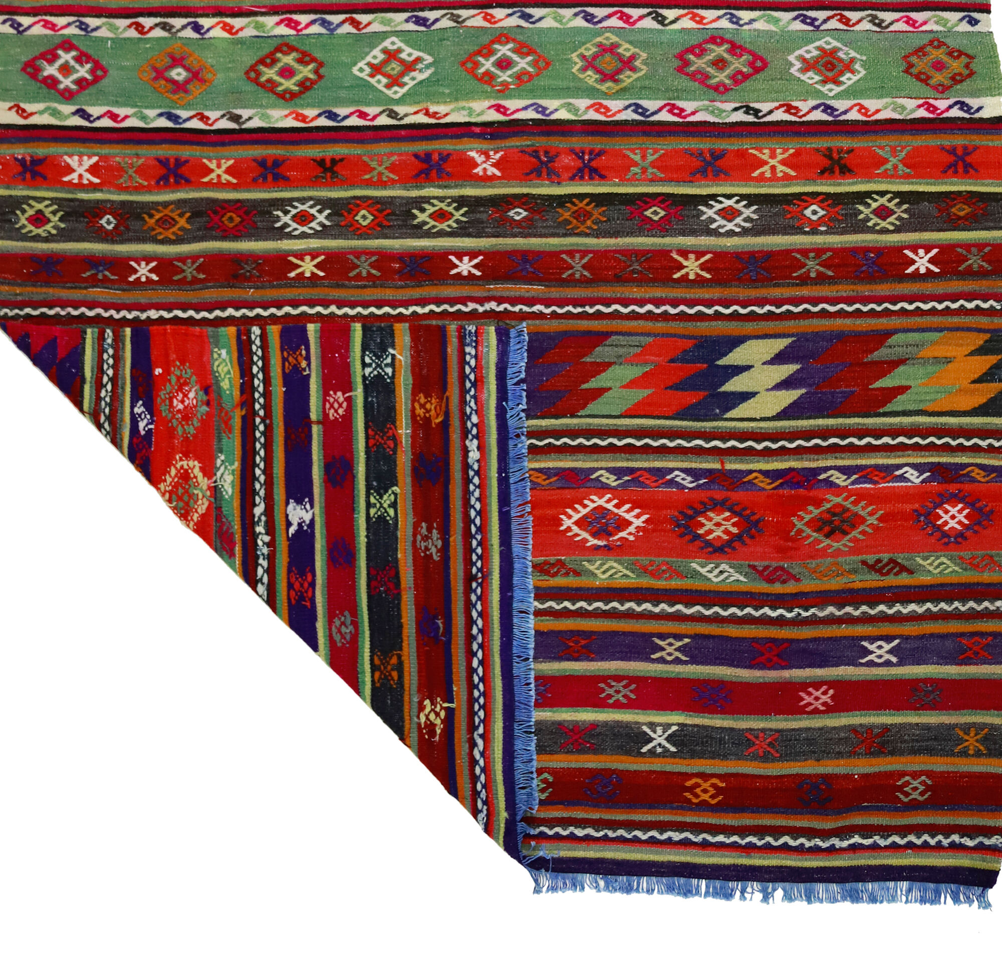 Anatolian handmade kilim rug 265 cm x 168 cm