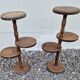 Pair of vintage turned wooden stools