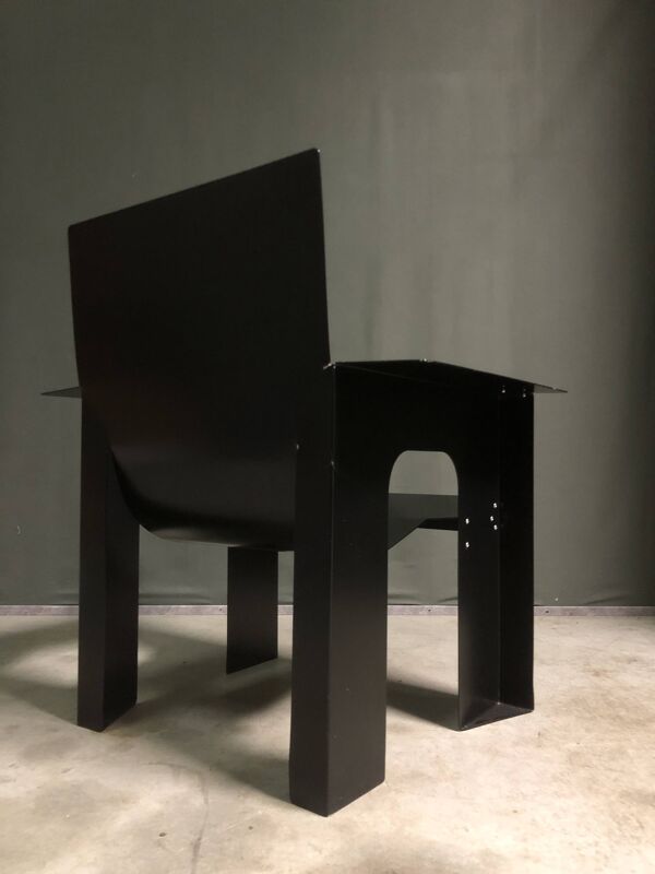 Rare fauteuil rietveld par giandomenico belotti pour alias, 1984