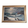Large old oil painting depicting a seascape.