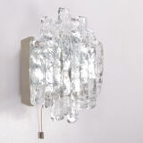 Wall lamp with ice glass made by J.T. Kalmar,1960s