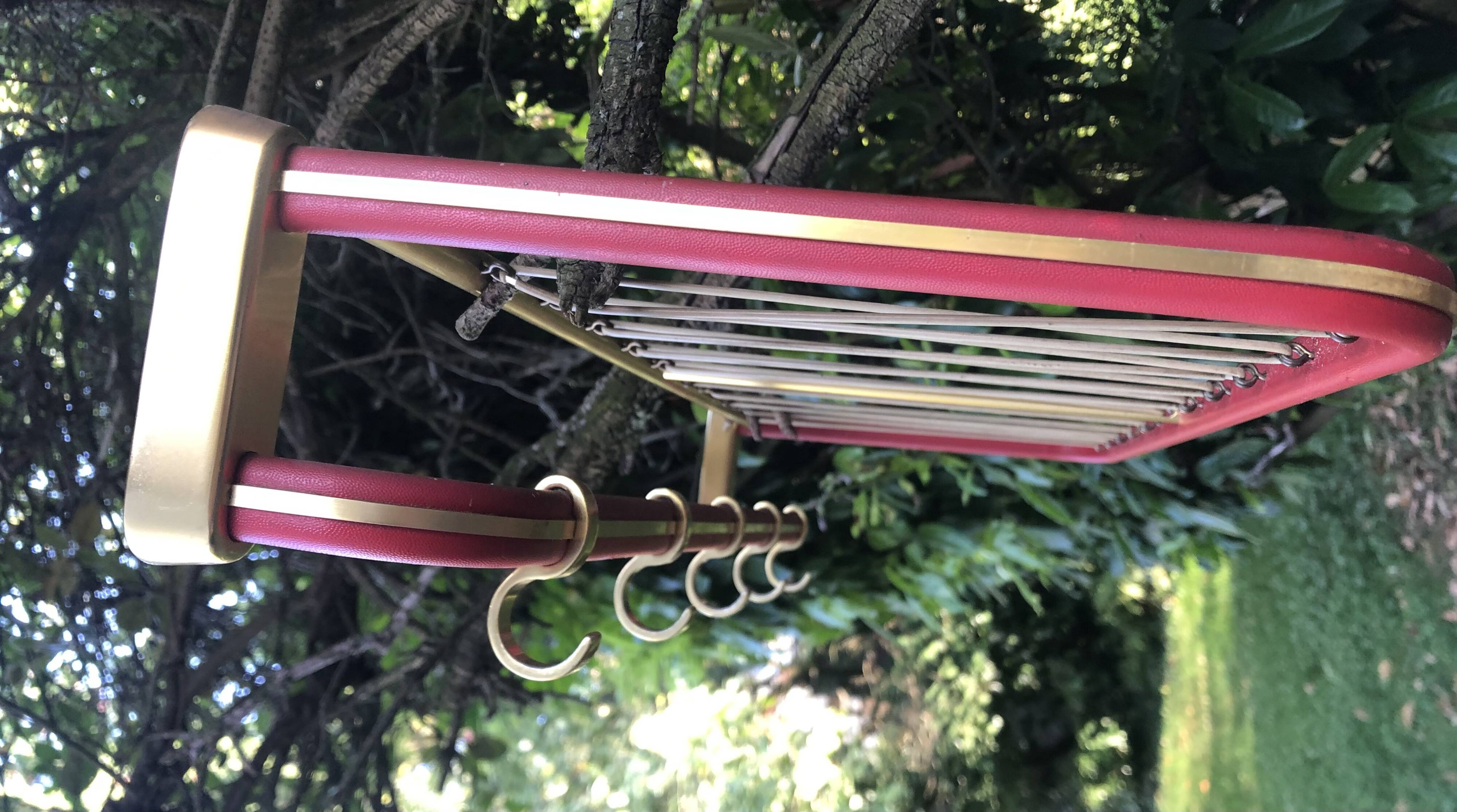 Vintage SNCF wall coat rack from the 60s