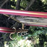 Vintage SNCF wall coat rack from the 60s