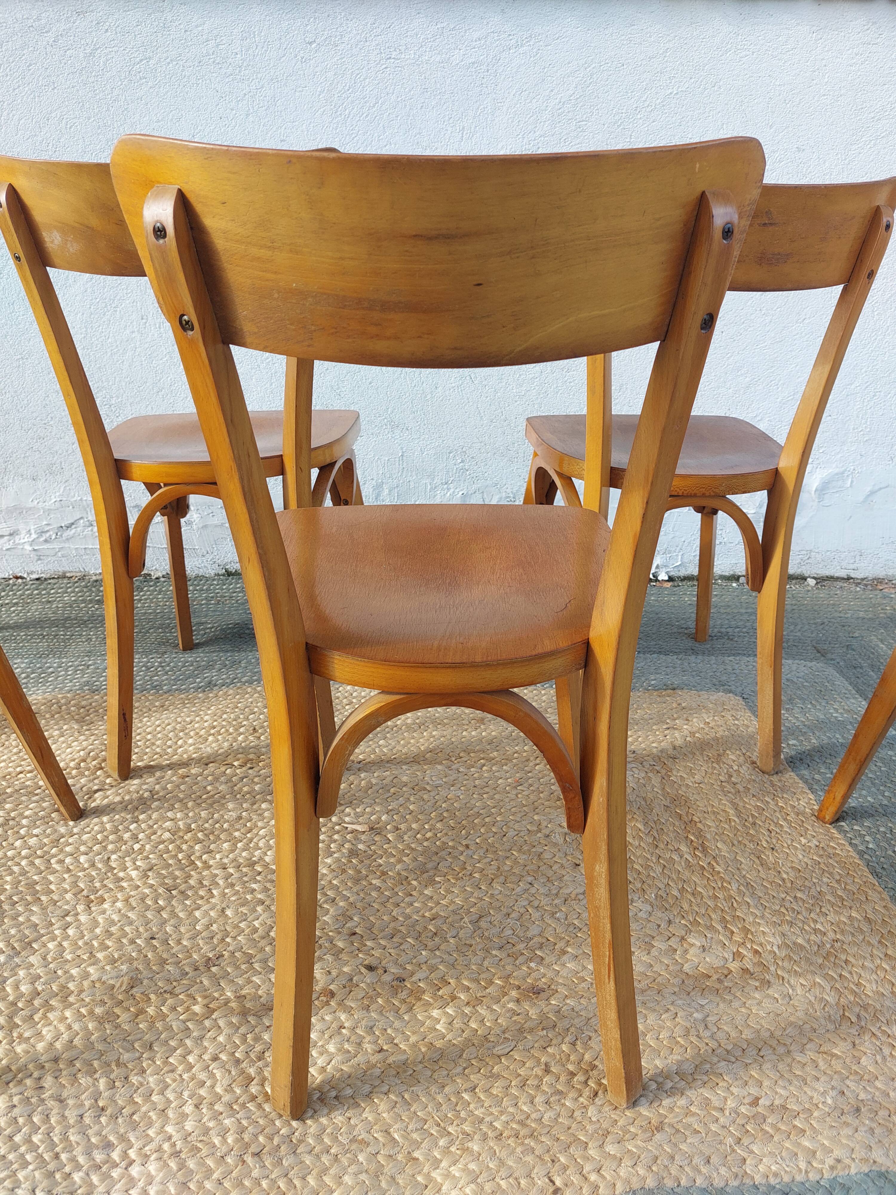 6 chaises bistrot Luterma, vintage