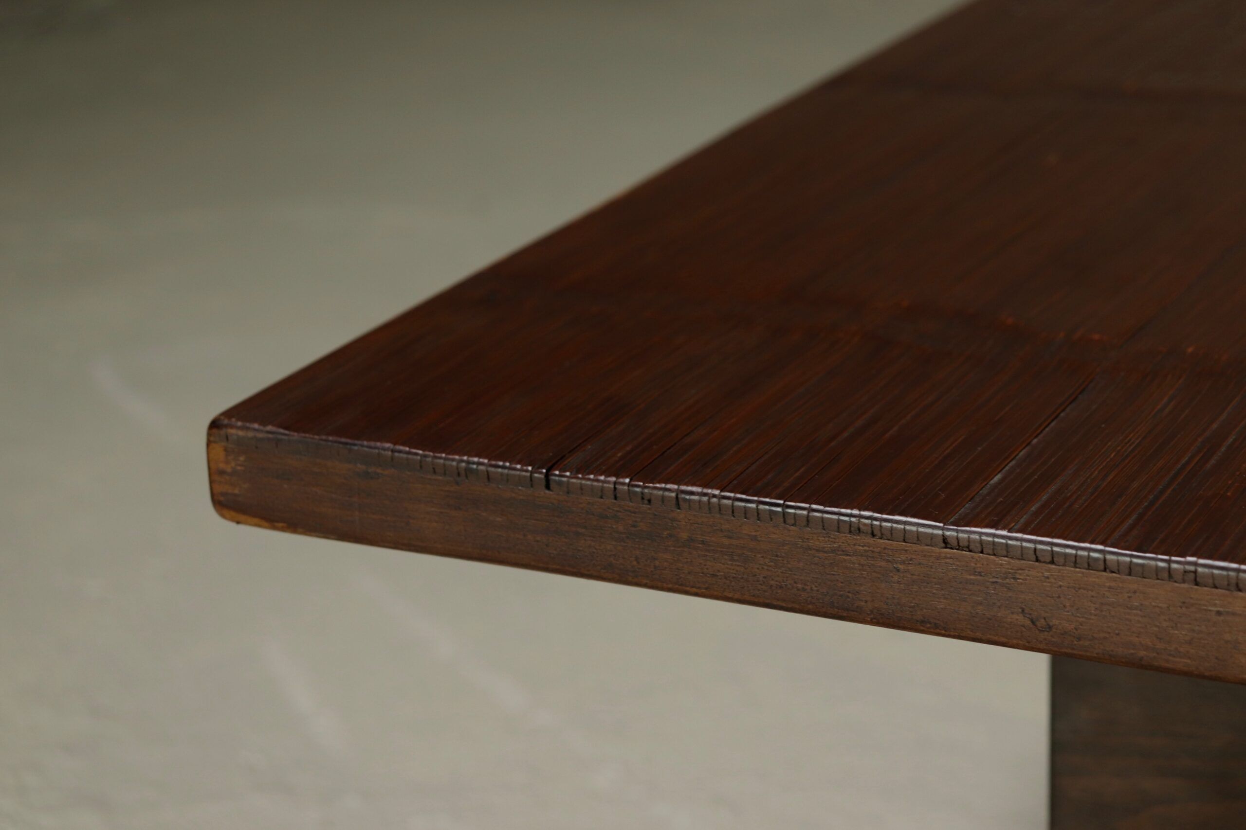 Bamboo and wood coffee table by Axel Vervoordt 1980s