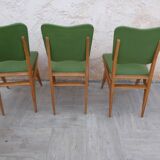 6 vintage Scandinavian chairs compass feet