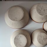Set of 7 stackable stoneware bowls