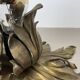 35cm handmade Brass Floral Theatre Wall Ceiling Light, Italy 1970