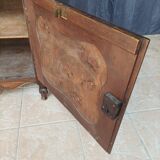 Louis XV Standing Man in Walnut and Ash Burl