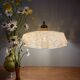 Vintage yellow Clichy glass lampshade pendant light