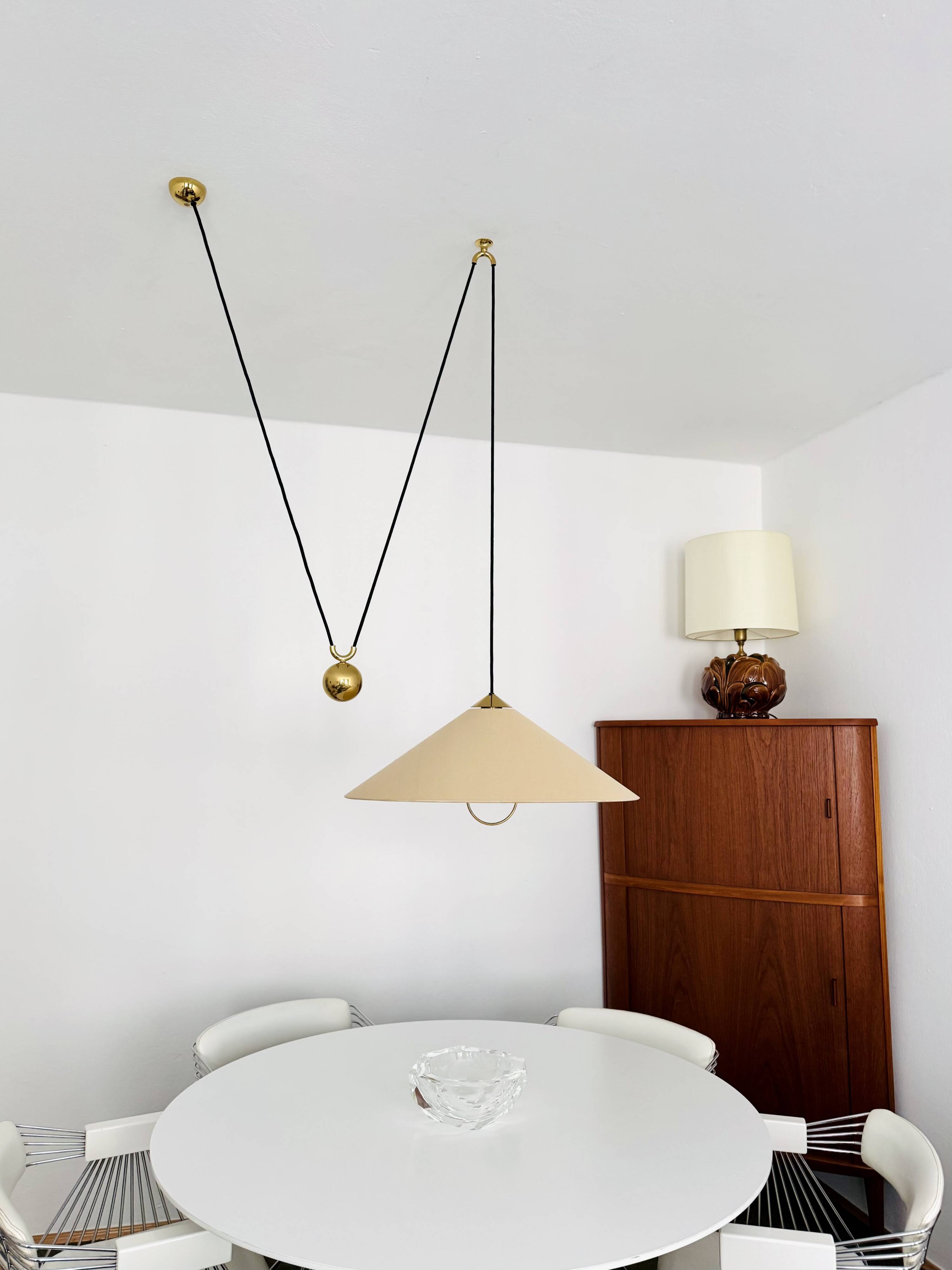 Large Adjustable Pendant Lamp with Counterweight by Florian Schulz
