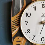 Clock silent rectangular vintage wall pendulum "Black ochre Jaz"