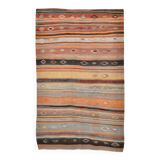 Turkish Anatolian Carpet, Vintage Pattern Rug, 163x259 Cm