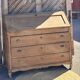 Antique drop-leaf secretary / solid raw oak counter