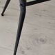 Antique side table in metal and glass