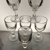 6 wine glasses Late 19th century