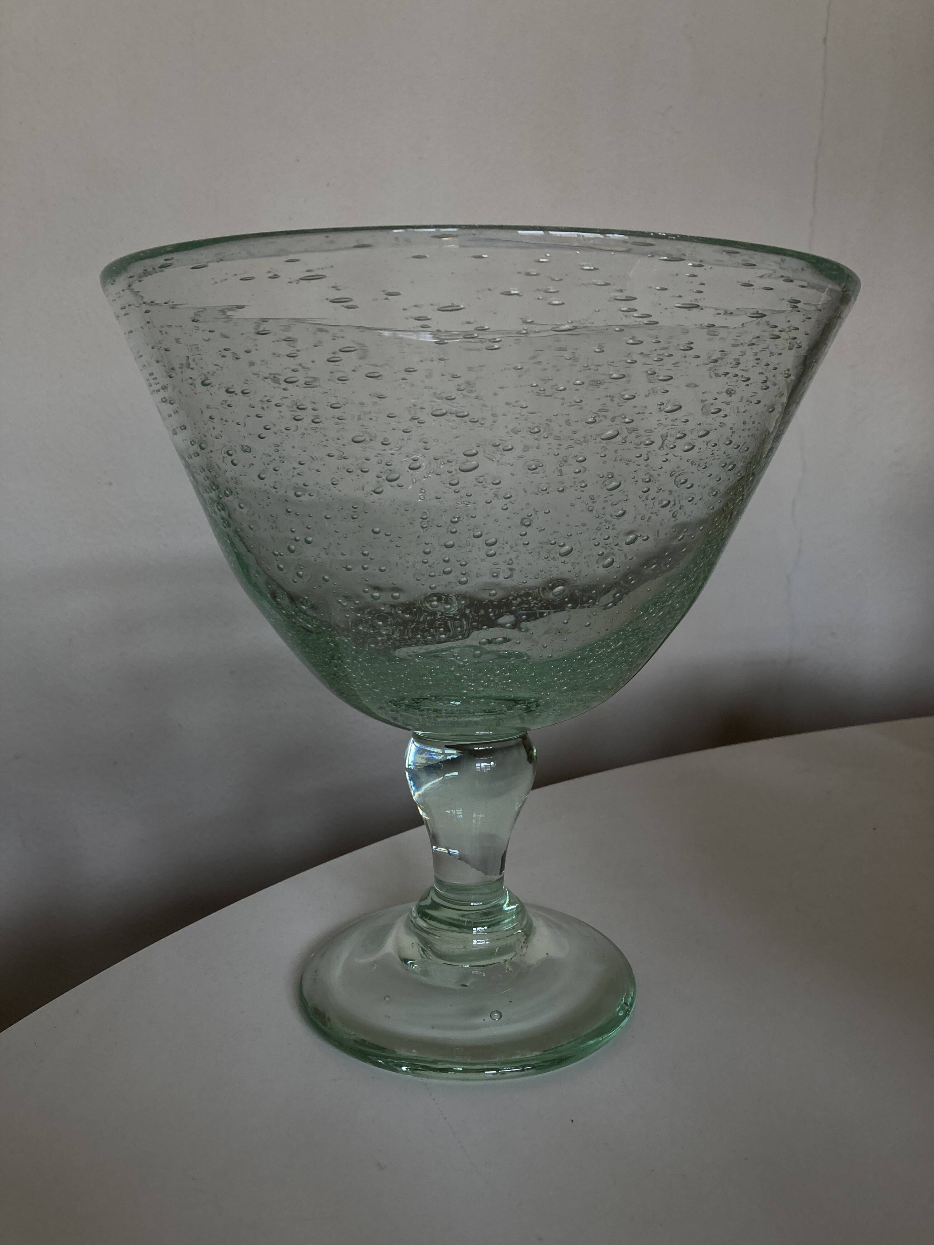 Biot centerpiece on a celadon XXL pedestal, 1960, signed