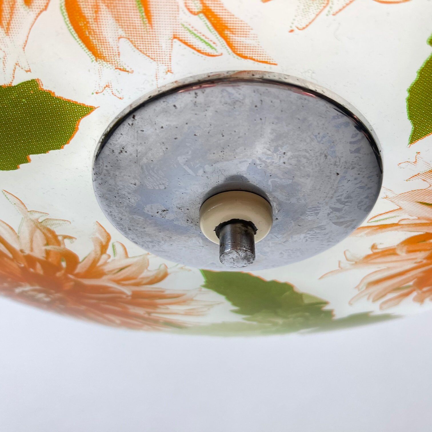 Glass hanging lamp by Zukov, Czechoslovakia, 1960