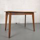 Vintage bistro table rectangular compass feet