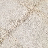 Moroccan Berber carpet Beni Ouarain ecru uni 243x184cm