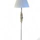 1990s design floor lamp – Brushed metal & crystals