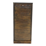 1960s beech tambour cabinet, czechoslovakia