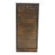 1960s beech tambour cabinet, czechoslovakia