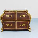 G. Durand Louis XV Bombe Commode, Marquetry, Gilt Bronze, 1880, Paris, France