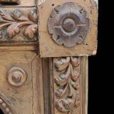 Old gilded mirror with pediment
