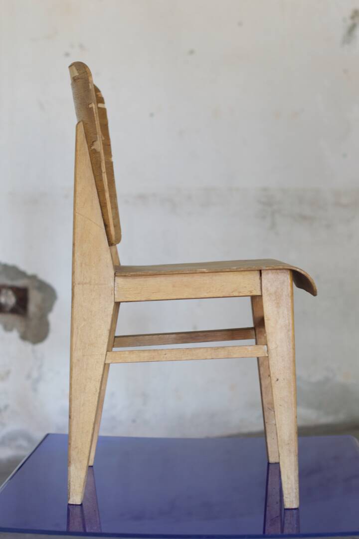 two  style wooden chairs