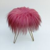 Tabouret de fourrure, années 1960