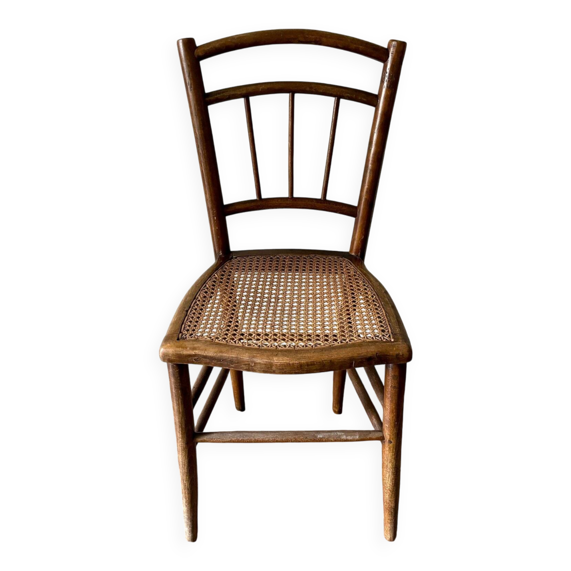 Wooden and cane bistro chair