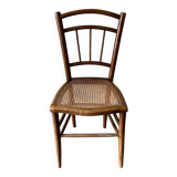 Wooden and cane bistro chair