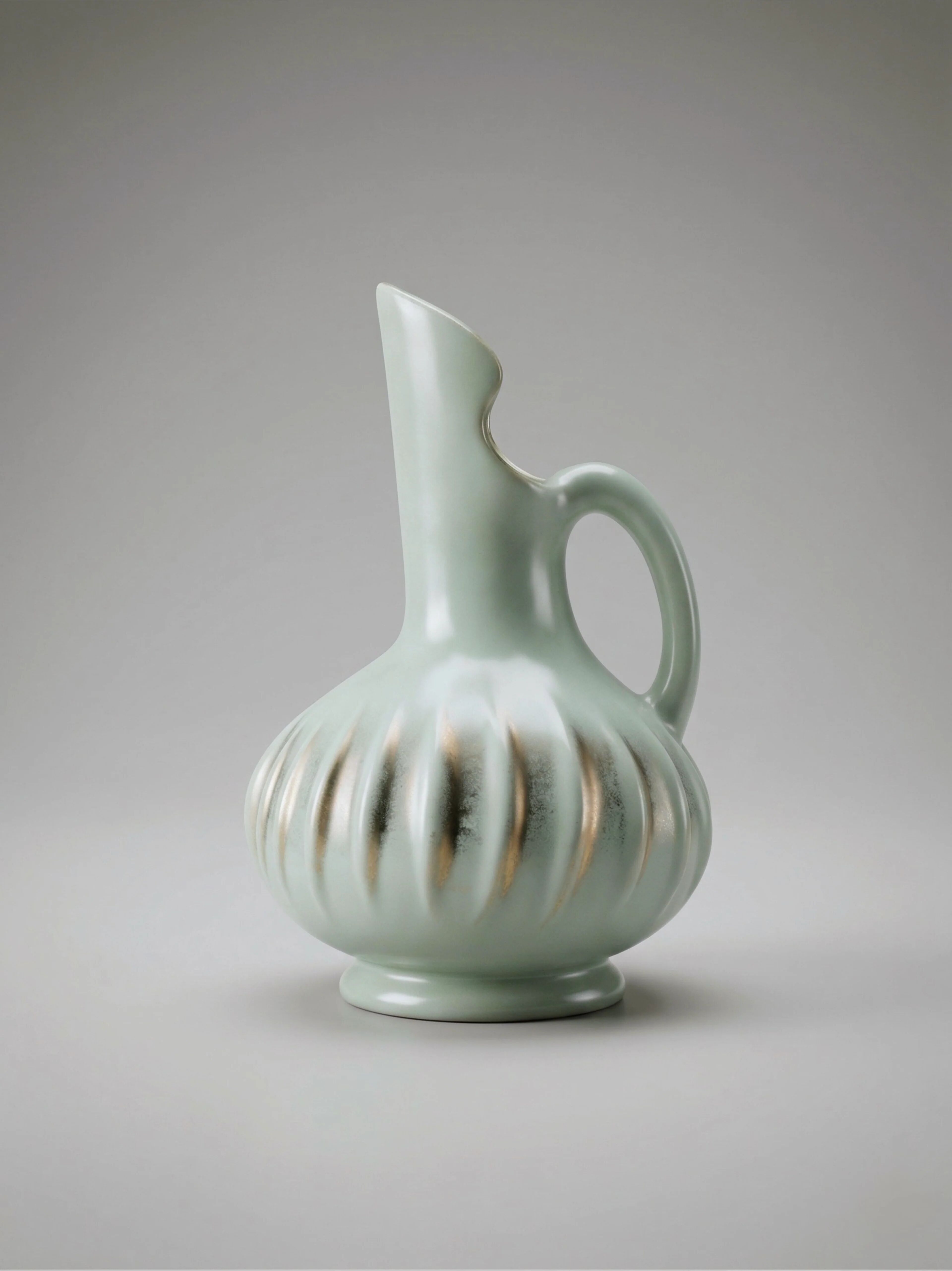 Ceramic vase B. Letalle Saint-Clément – model 9002 – celadon green – 18 cm