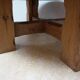 Brutalist Wabi-Sabi Design Handcrafted Round Oak Coffee Table, Netherlands 1960's