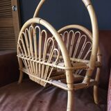 Rattan magazine rack