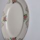 Oval plate Sarreguemines cream with pink gilding, antique.