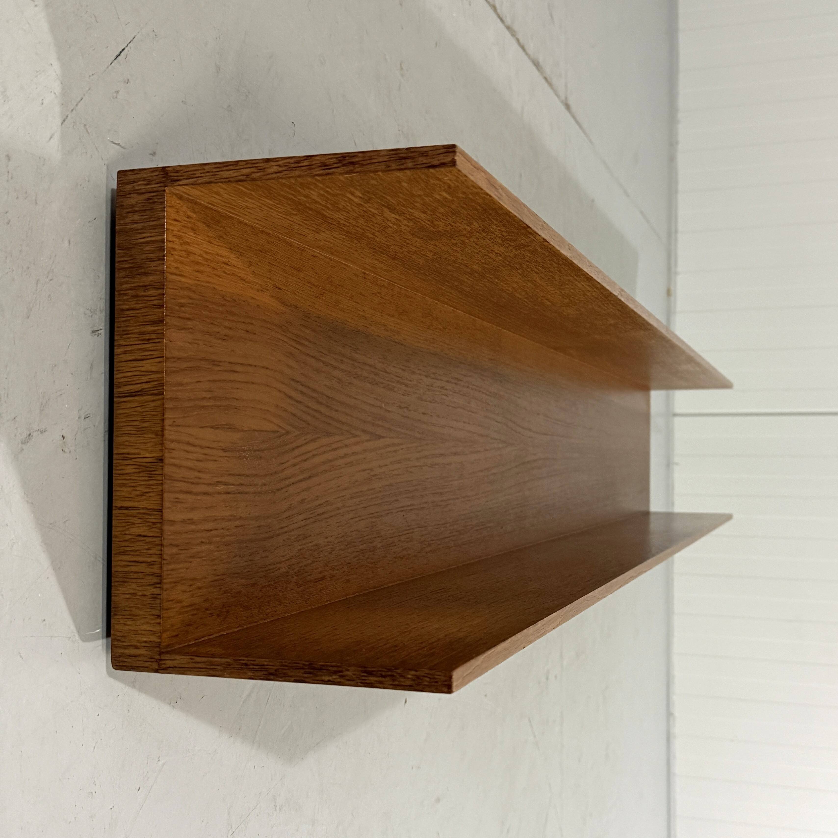 Wilhelm Renz teak wall shelf by Walter Wirz 1960's