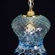 Set of 3 Murano blue glass pendant lights